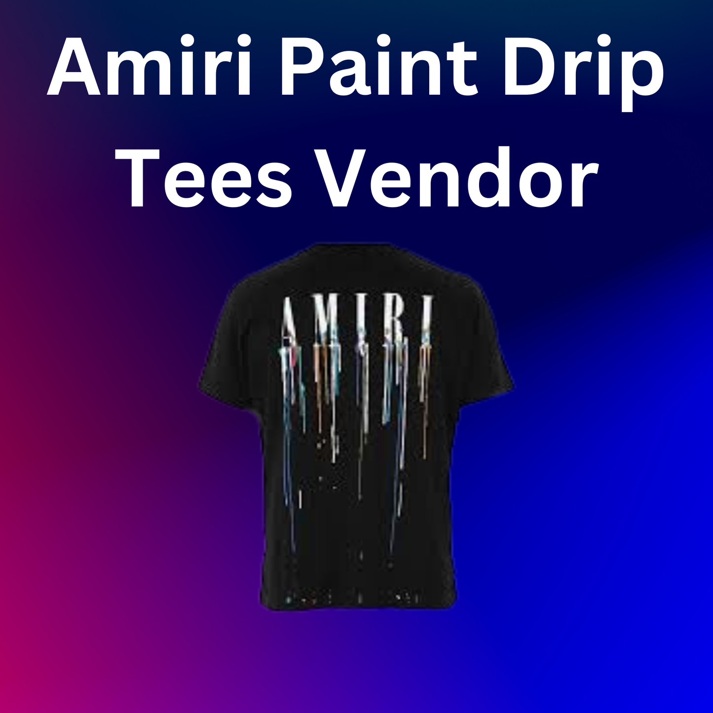 Amiri Paint Drip Tees Vendor